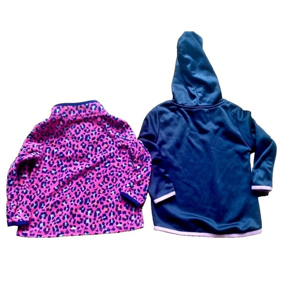 Girls Lot of 2 Pull over Sweaters Osh Kosh & Cheetah Brands Hoodie -size 3T - Picture 6 of 6